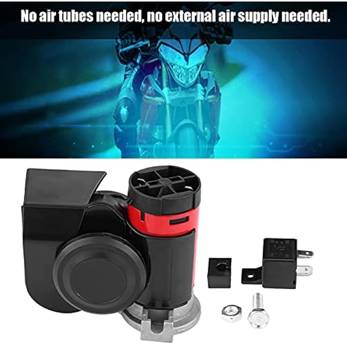 Phefop Electronic Snail Horn 12V 139Db Ultra Loud Dual Air Horn Compact Electric Train Horn With Cover For Passenger Cars Motorcycle Yacht Boat - Image 3